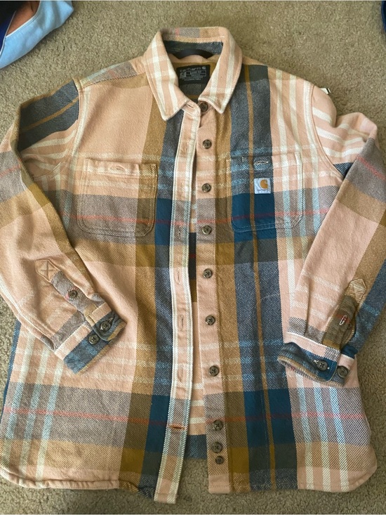 Carhartt Tops - Carhartt Women's Loose Fit Heavyweight Twill Plaid Shirt- like new